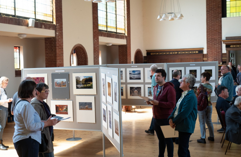 Elliot visiting the exhibition