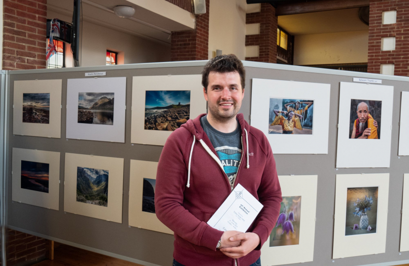 Elliot at the exhibition