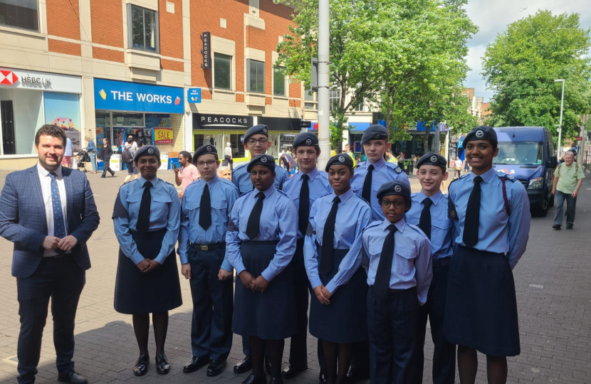 Elliot at the Armed Forces Day Flag Raising