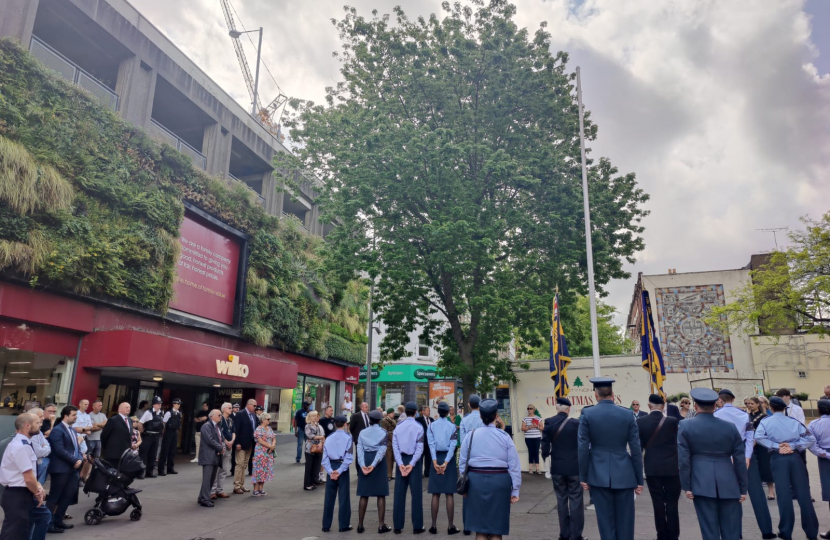 Elliot at the Armed Forces Day Flag Raising