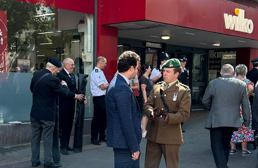 Elliot at the Armed Forces Day Flag Raising