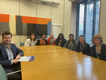 Elliot with local health visitors in Westminster