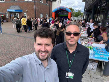 Elliot at the Roundshaw fair.