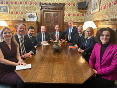 Elliot with a number of Conservative MPs from London meeting the Chancellor.