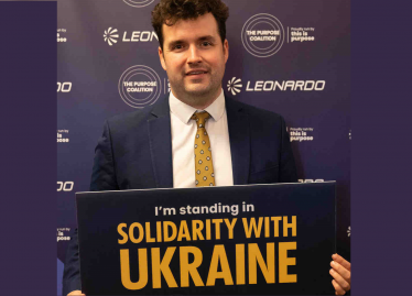 Elliot at the Solidarity with Ukraine drop-in in Parliament.